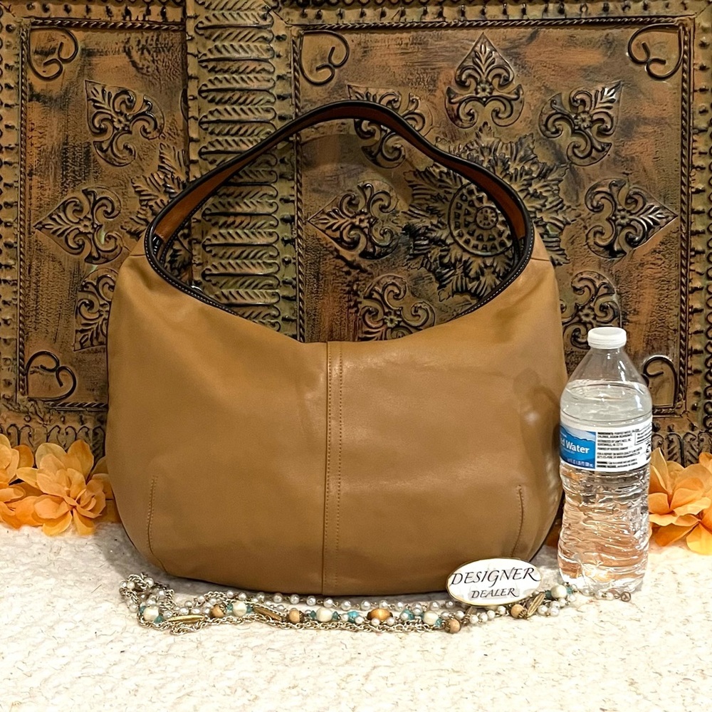Authentic COACH Ergo 2 Tone Leather Hobo Caramel Tan And Brown 9294 GUC! - Picture 3 of 12